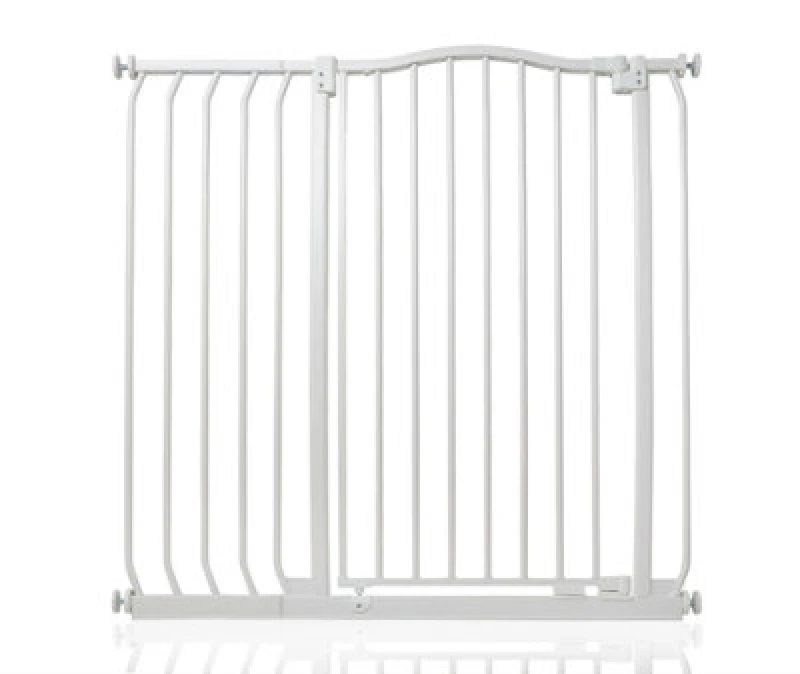 Image of Bettacare Extra Tall Curved Top Dog Gate, 98Cm - 107Cm, Matt White, Extra Tall 100Cm In Height, Pressure Fit Pet Gate