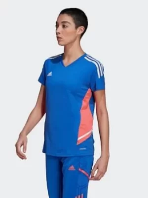 Image of adidas Condivo 22 Predator Jersey, Blue, Size L, Women