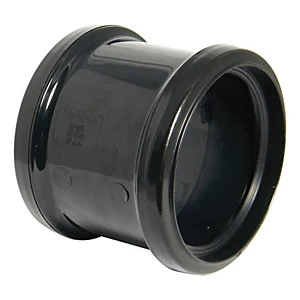 Image of FloPlast SP105B Double Socket Coupling - Black 110mm