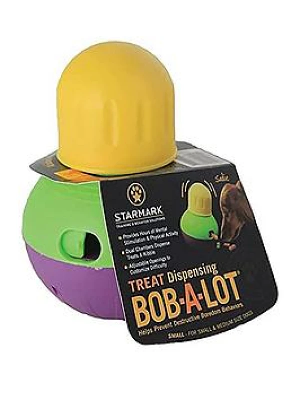 Image of (Small) Starmark Treat Dispensing Bob-A-Lot Dog Treat Dispenser Toy