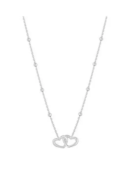 Image of Sterling Silver 925 Interlink Heart Necklace