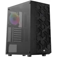 Image of Aerocool Hive V2 Midi Tower, Tempered Glass - Black