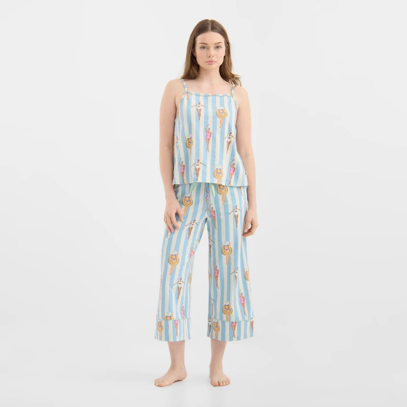 Image of Chelsea Peers ChelsP Cami Cpri Set Ld62 Swim Stripe female 14 (L)