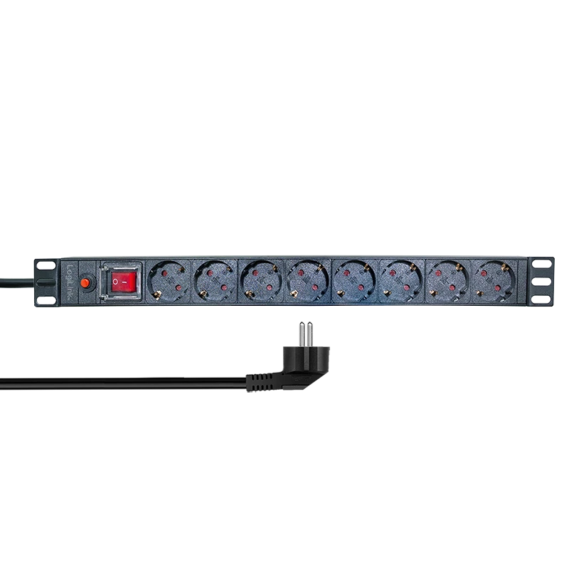 Image of LogiLink 19" PDU 8 x CEE 7/3 socket. with overload protection and