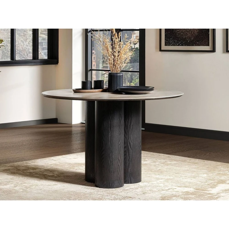 Image of Solace+Co Deko Sintered Stone Dining Table in Black Unisex