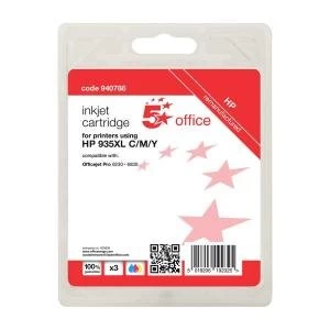 Image of 5 Star Office HP 935XL Tri Colour Ink Cartridge