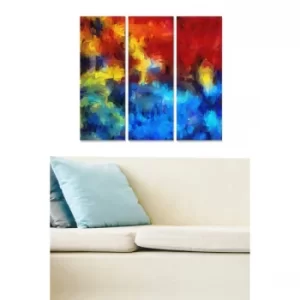 Image of MDF1802971 Multicolor Decorative MDF Painting (3 Pieces)