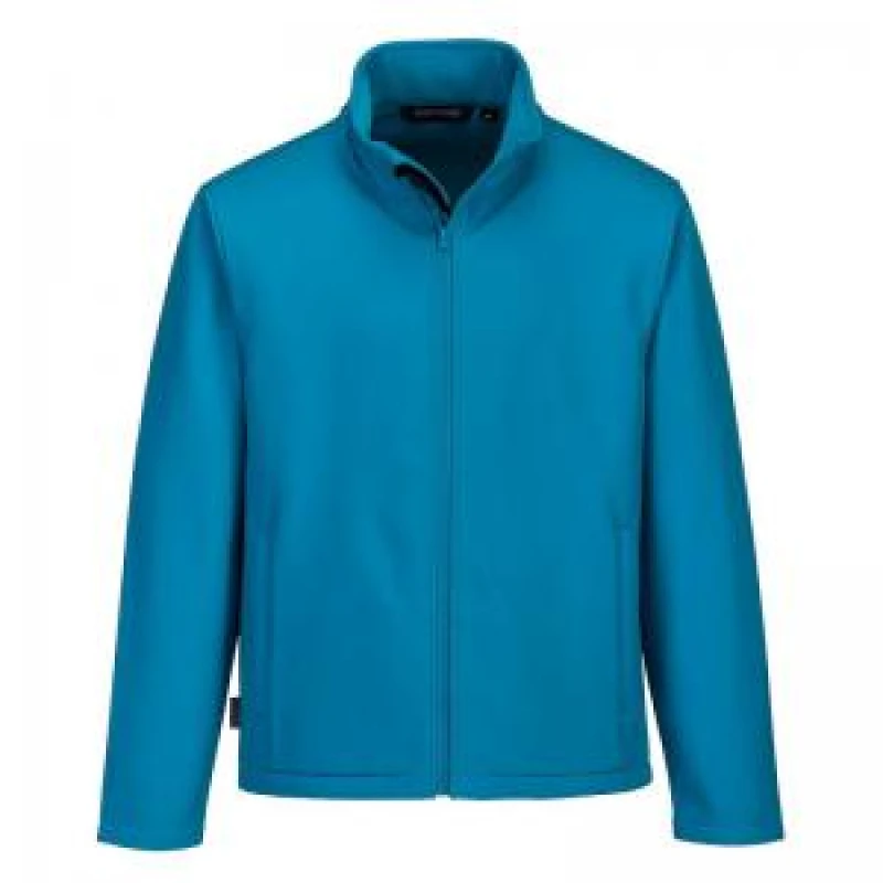 Image of Portwest Mens Print and Promo Softshell Jacket TK20AQRL Colour: Aqua
