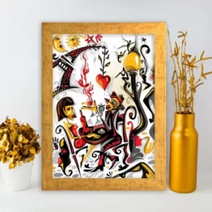 Image of AC237801148 Multicolor Decorative Framed MDF Painting