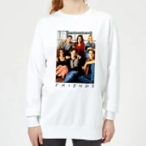 Image of Friends Group Photo Womens Sweatshirt - White - M