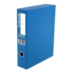 Image of Rexel Colorado A4 Box File Blue Pack of 5