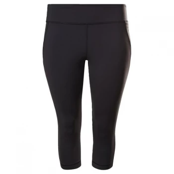 Image of Reebok Lux three quarter Leggings (Plus Size) Womens - Black