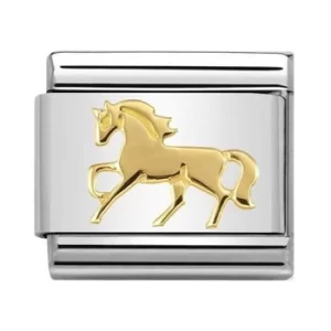 Image of Nomination CLASSIC Gold Symbols Galloping Horse Charm 030149/26