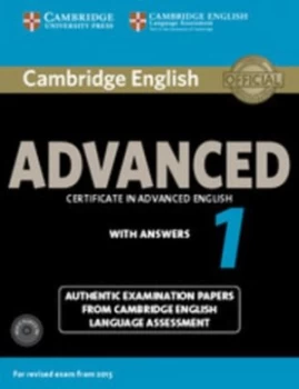 Image of Cambridge English Advanced 1 for Revised Exam from 2015 Students Book Pack Students Book with Answers and Audios 2 by