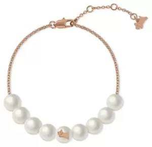 Image of Radley 18ct Rose Gold Plated Pearl Heart Charm Bracelet