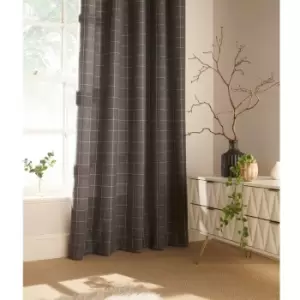 Image of Furn Ellis Ringtop Eyelet Curtains (168 x 183 cm) (Grey) - Grey