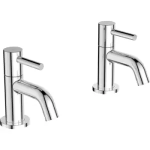 Image of Ideal Standard Ceraline Taps Basin Pillar (2 Pack) in Chrome Brass
