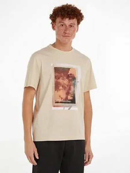 Image of CALVIN KLEIN Photo Print T-Shirt - Size XL