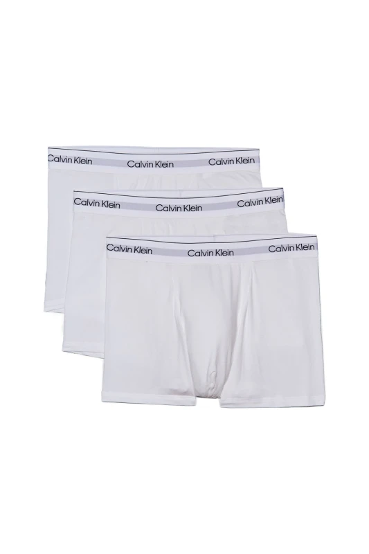Image of Calvin Klein Mens Icon Cotton Relaxed Fit Trunk 3P White Size: Small White Male S