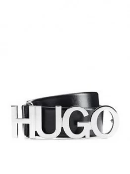 Image of Hugo Boss Zula Logo Leather Belt Black