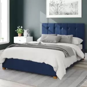 Image of Aspire Hepburn Ottoman Storage Bed Velvet Navy Small Double