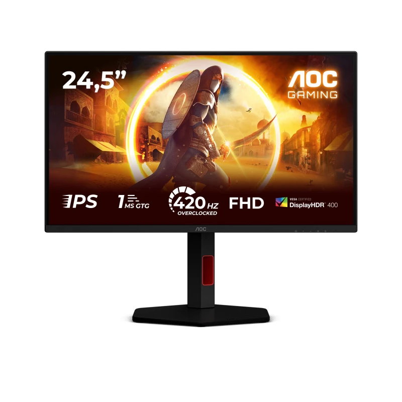 Image of AOC AGON 25G4KUR 24.5 Fast IPS Full HD 420Hz 1ms Gaming Monitor 25G4KUR Black, Red