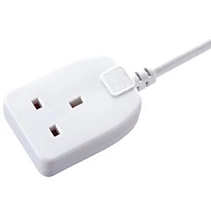 Image of Masterplug 1 Gang 10m 13A White Extension Lead