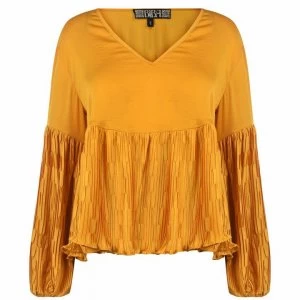 Image of Biba Balon Smock Blouse - Nugget Yellow