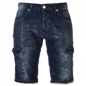 Image of 883 Police Porter Shorts - Dark Stonewash