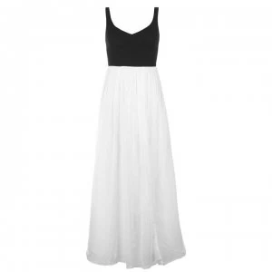 Image of Adrianna Papell Adrianna Sleeveless Dress Womens - BLACK/IVORY