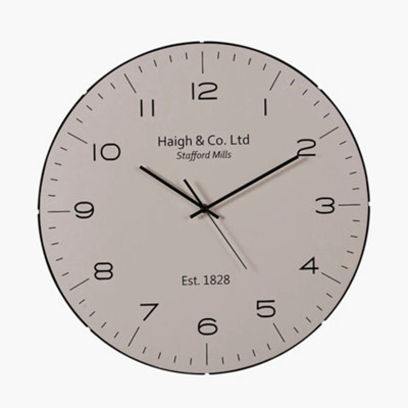 Image of Pacific Lifestyle Cream And Black Dome Glass Wall Clock