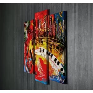 Image of UC015 Multicolor Decorative Canvas Painting (3 Pieces)