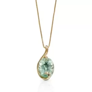 Image of JG Signature 9ct Gold Green Fluorite Swirl Necklace