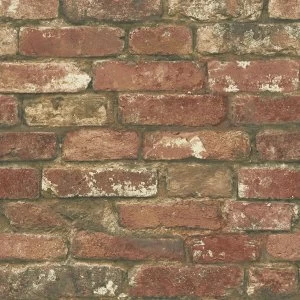 Image of Fine Decor Fine Decor West End Brick Peel and Stick Wallpaper