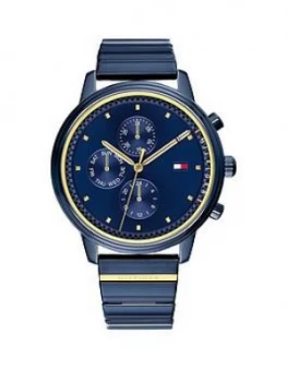 Image of Tommy Hilfiger Blake Blue Stainless Steel Bracelet Blue Dial Ladies Watch
