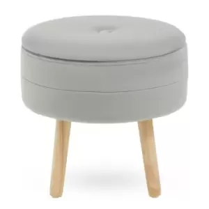 Image of Interiors By Ph Grey Velvet Stool