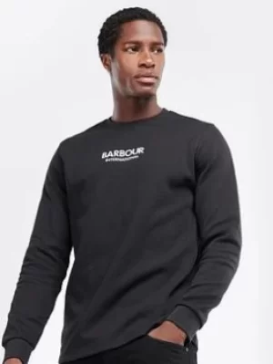 Image of Barbour International Formula Chest Logo Sweat, Black, Size S, Men
