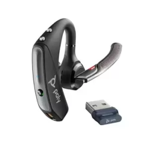 Image of POLY Voyager 5200 Headset Wireless Ear-hook Car/Home office Bluetooth Charging stand Black