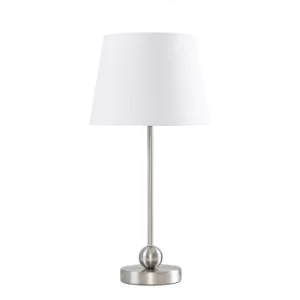 Image of Theydon Chrome Table Lamp with White Aspen Shade