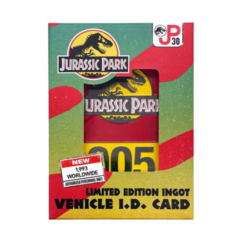 Image of Jurassic Park Limited Edition 30Th Anniversary Replica Vehicle I.d Ingot