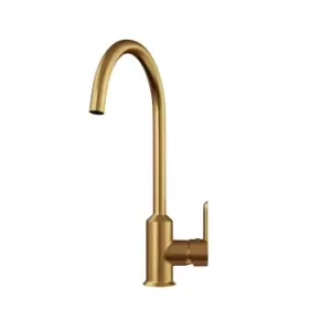 Image of Enza Adelaide Brushed Gold Single Lever Mixer Kitchen Tap