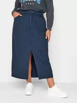 Image of Yours Acid Wash Skirt Blue Size 24, Women