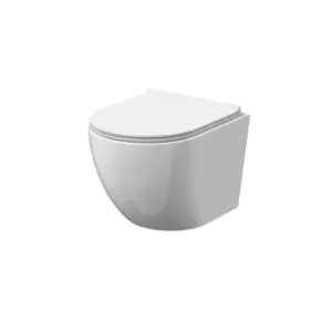 Image of Nuie Freya Wall Hung Rounded Pan & Soft Close Seat - White