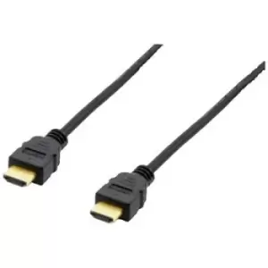 Image of Equip HDMI Cable HDMI-A plug 3m Black 119351 gold plated connectors HDMI cable
