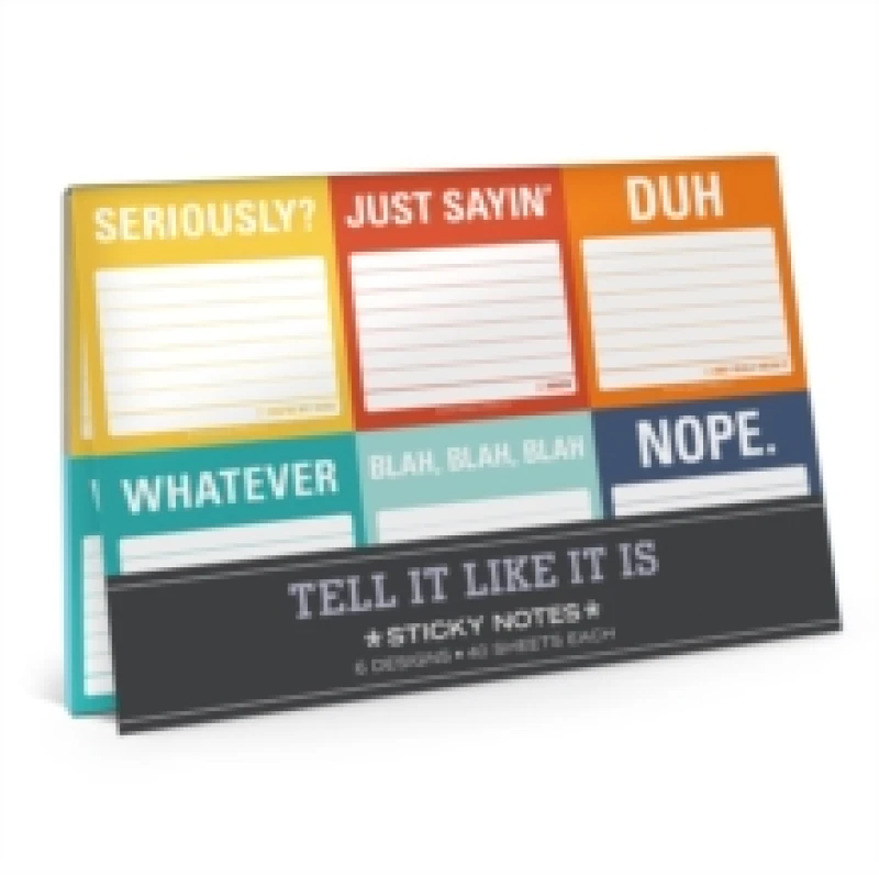 Image of Knock Knock Tell It Like It Is Sticky Note Packet Other printed item