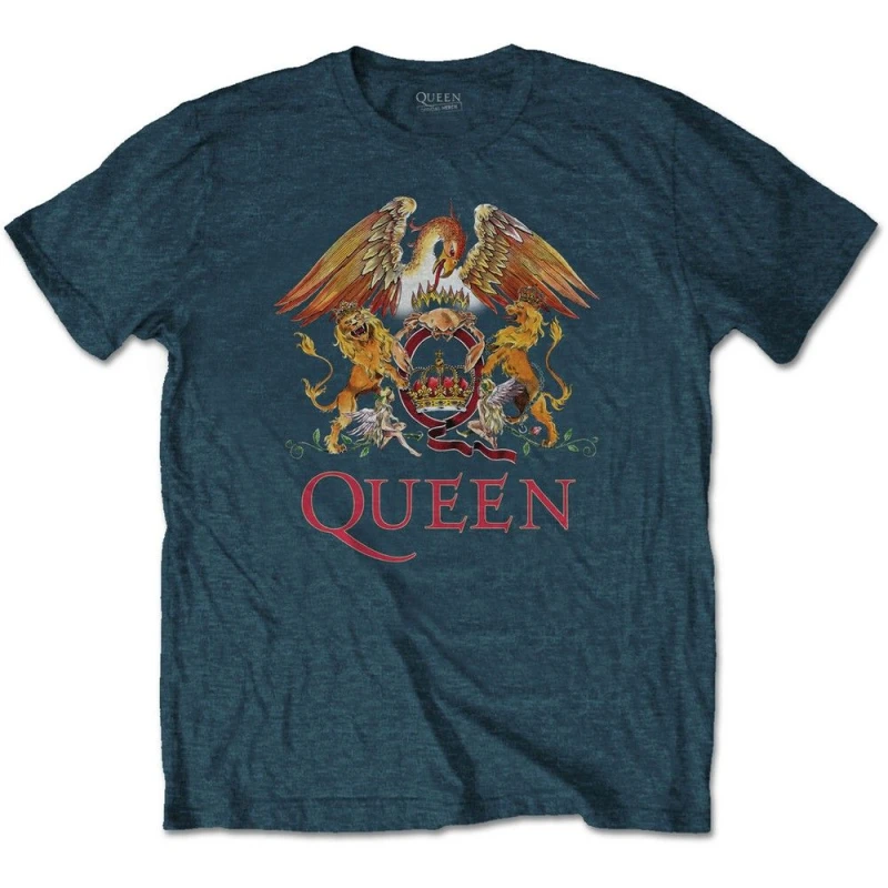 Image of Queen Queen Men Classic Cotton T-Shirt in Blue Size: X-Large Blue XL Male 5063300729779