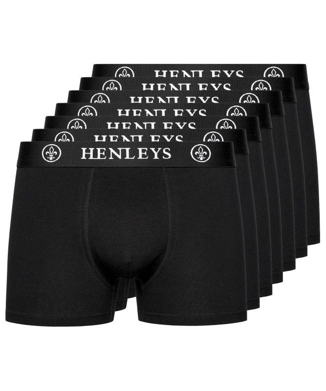 Image of Henleys 7 Pack Boxers - Black 2XL