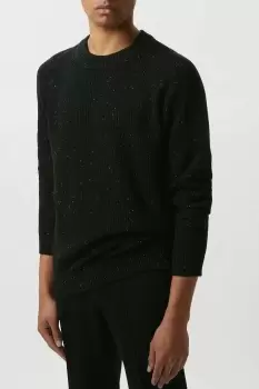 Image of Super Soft Black Crew Raglan Knitted Jumper