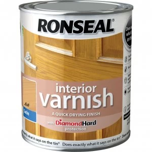 Image of Ronseal Interior Satin Quick Dry Varnish Ash 250ml