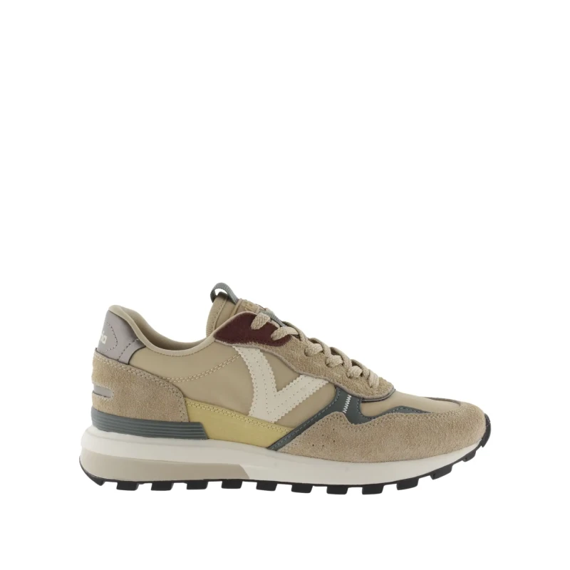 Image of Victoria Womens nylon and suede sneakers Victoria Luna Beige Female 40